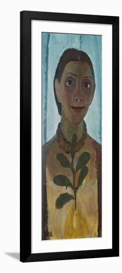 Self-Portrait with Camellia Twig, 1907-Paula Modersohn-Becker-Framed Giclee Print