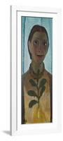 Self-Portrait with Camellia Twig, 1907-Paula Modersohn-Becker-Framed Giclee Print