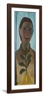 Self-Portrait with Camellia Twig, 1907-Paula Modersohn-Becker-Framed Giclee Print