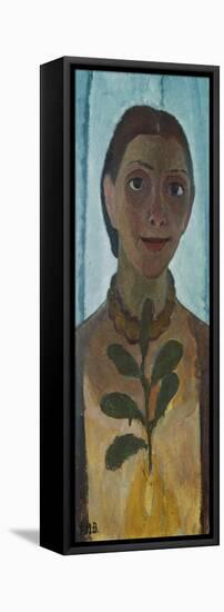 Self-Portrait with Camellia Twig, 1907-Paula Modersohn-Becker-Framed Stretched Canvas