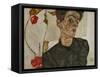 Self-Portrait with Chinese Lantern and Fruits-Egon Schiele-Framed Stretched Canvas