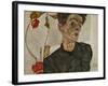 Self-Portrait with Chinese Lantern and Fruits-Egon Schiele-Framed Giclee Print