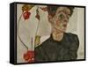 Self-Portrait with Chinese Lantern and Fruits-Egon Schiele-Framed Stretched Canvas