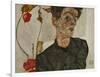 Self-Portrait with Chinese Lantern and Fruits-Egon Schiele-Framed Giclee Print