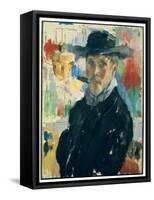 Self Portrait with Cigar, 1913 (Oil on Canvas)-Rik Wouters-Framed Stretched Canvas