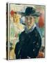 Self Portrait with Cigar, 1913 (Oil on Canvas)-Rik Wouters-Stretched Canvas