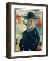 Self Portrait with Cigar, 1913 (Oil on Canvas)-Rik Wouters-Framed Giclee Print