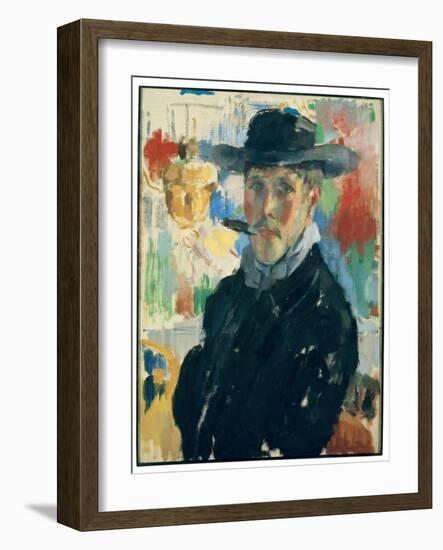 Self Portrait with Cigar, 1913 (Oil on Canvas)-Rik Wouters-Framed Giclee Print