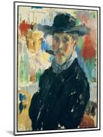 Self Portrait with Cigar, 1913 (Oil on Canvas)-Rik Wouters-Mounted Giclee Print