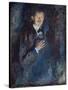 Self Portrait with Cigarette, 1895 (Oil on Canvas)-Edvard Munch-Stretched Canvas