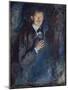 Self Portrait with Cigarette, 1895 (Oil on Canvas)-Edvard Munch-Mounted Giclee Print