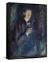 Self Portrait with Cigarette, 1895 (Oil on Canvas)-Edvard Munch-Framed Stretched Canvas