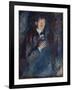 Self Portrait with Cigarette, 1895 (Oil on Canvas)-Edvard Munch-Framed Giclee Print