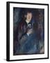 Self Portrait with Cigarette, 1895 (Oil on Canvas)-Edvard Munch-Framed Giclee Print