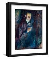 Self Portrait with Cigarette, 1895-Edvard Munch-Framed Giclee Print