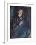 Self Portrait With Cigarette 1895-Edvard Munch-Framed Premium Giclee Print