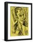Self-Portrait with Cigarette-Ernst Ludwig Kirchner-Framed Art Print