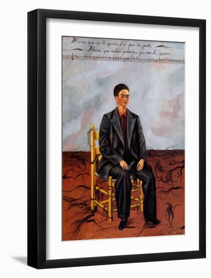 Self-Portrait with Cropped Hair, 1940-Frida Kahlo-Framed Art Print