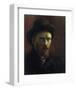 Self-Portrait with Dark Felt Hat-Vincent van Gogh-Framed Art Print