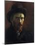 Self-Portrait with Dark Felt Hat-Vincent van Gogh-Mounted Art Print