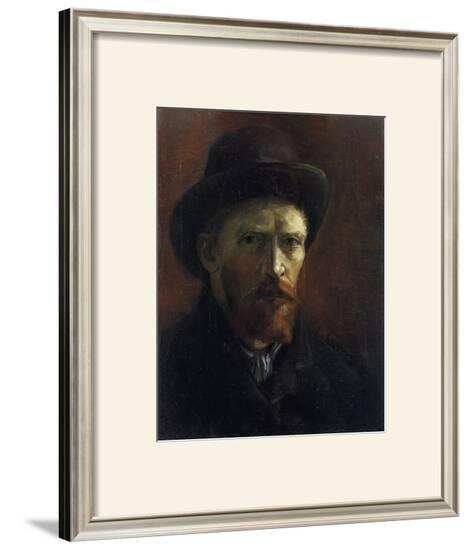 Self-Portrait with Dark Felt Hat-Vincent van Gogh-Framed Art Print