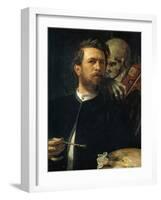 Self-Portrait with Death Playing the Fiddle, 1872-Arnold B?cklin-Framed Giclee Print