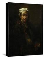 Self-Portrait with Easel, 1660-Rembrandt van Rijn-Stretched Canvas