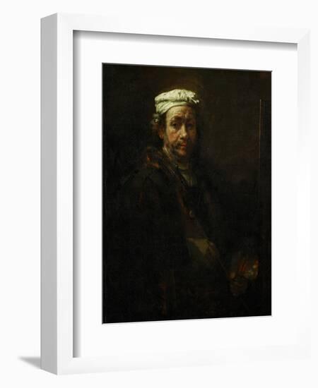 Self-Portrait with Easel, 1660-Rembrandt van Rijn-Framed Giclee Print