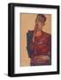 Self-Portrait with Eyelid Pulled Down, 1910-Egon Schiele-Framed Art Print