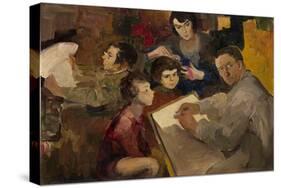 Self-Portrait with Family-Filipp Andreyevich Malyavin-Stretched Canvas