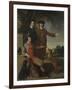 Self Portrait with Father and Brother, C.1760-62-John Hamilton Mortimer-Framed Giclee Print