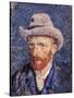 Self Portrait with Felt Hat, 1887-88-Vincent van Gogh-Stretched Canvas