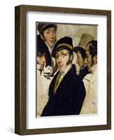 Self-Portrait with Friends Migliara, Palagi, Grossi, Molteni-Francesco Hayez-Framed Giclee Print