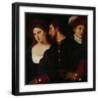 Self-Portrait with Friends-Titian (Tiziano Vecelli)-Framed Giclee Print