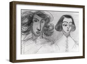 Self Portrait with George Sand-Alfred de Musset-Framed Giclee Print