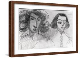 Self Portrait with George Sand-Alfred de Musset-Framed Giclee Print