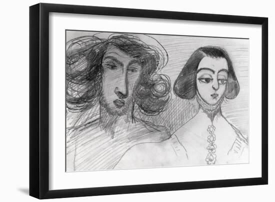 Self Portrait with George Sand-Alfred de Musset-Framed Giclee Print