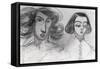 Self Portrait with George Sand-Alfred de Musset-Framed Stretched Canvas