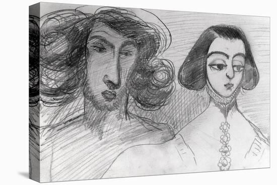 Self Portrait with George Sand-Alfred de Musset-Stretched Canvas