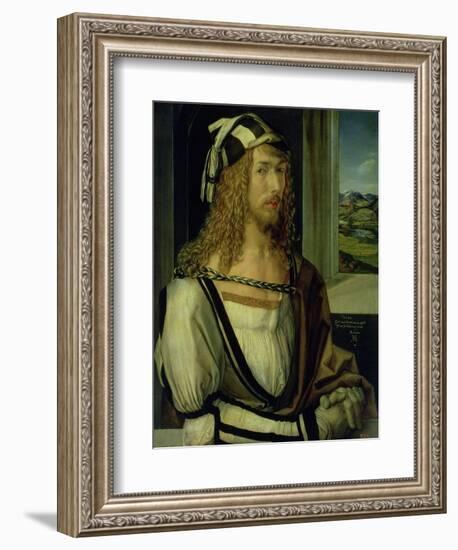 Self Portrait with Gloves, 1498-Albrecht Dürer-Framed Giclee Print