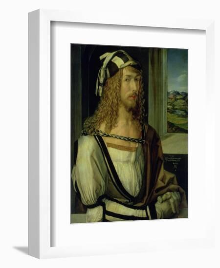 Self Portrait with Gloves, 1498-Albrecht Dürer-Framed Giclee Print