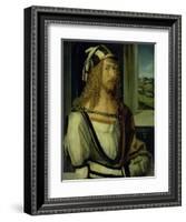 Self Portrait with Gloves, 1498-Albrecht Dürer-Framed Giclee Print