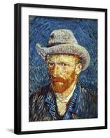 Self Portrait with Grey Felt Hat, c.1887-Vincent van Gogh-Framed Giclee Print