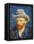 Self Portrait with Grey Felt Hat, c.1887-Vincent van Gogh-Framed Stretched Canvas