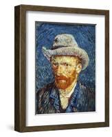 Self Portrait with Grey Felt Hat, c.1887-Vincent van Gogh-Framed Giclee Print