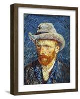 Self Portrait with Grey Felt Hat, c.1887-Vincent van Gogh-Framed Giclee Print