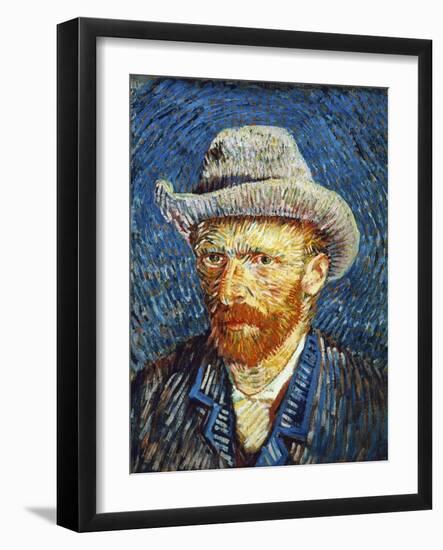 Self Portrait with Grey Felt Hat, c.1887-Vincent van Gogh-Framed Giclee Print