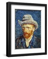 Self Portrait with Grey Felt Hat, c.1887-Vincent van Gogh-Framed Premium Giclee Print