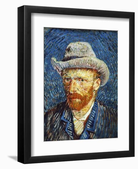 Self Portrait with Grey Felt Hat, c.1887-Vincent van Gogh-Framed Premium Giclee Print