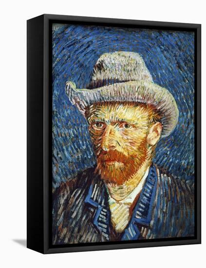 Self Portrait with Grey Felt Hat, c.1887-Vincent van Gogh-Framed Stretched Canvas